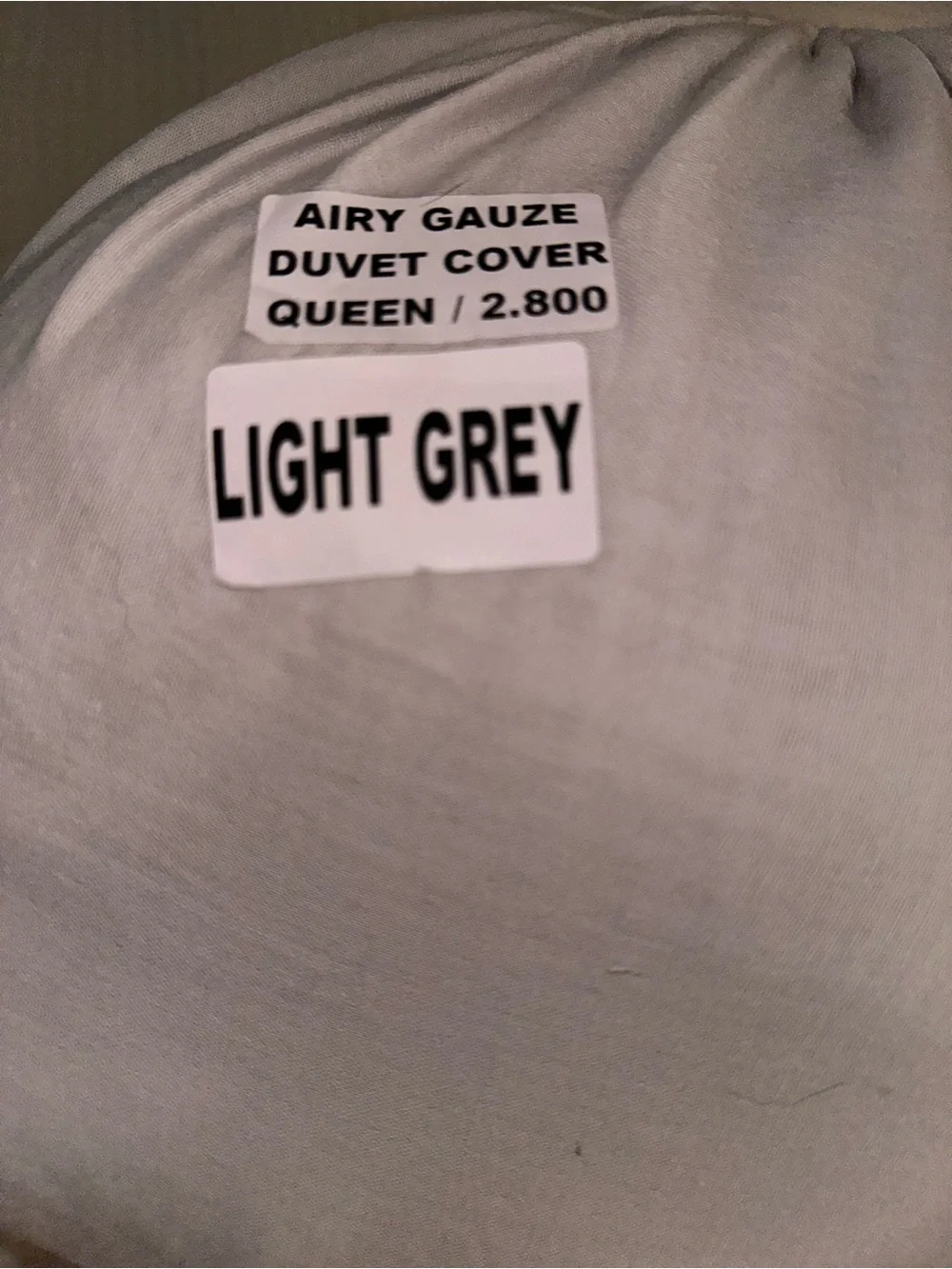 QUINCE Organic Airy Gauze Duvet Cover in Light Grey Buttons Full/Queen - NWOT